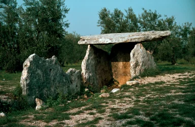 Prehistory: View of the Dolmen of Chianca