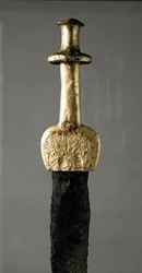 Sword from Guadalajara (Spain), Detail of the Gold Hilt, Prehistoric Period