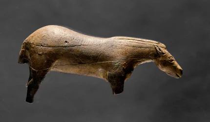The horse of Lourdes. Ivory figurine from the Cave of Espelugue. Upper Paleolithic