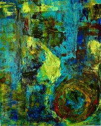 Dynamic Teal Abstract Swirls
