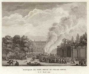 Effigy of the Pope Burned at the Royal Palace