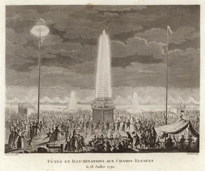 Festival and Illuminations in the Champs-Elysees in Paris