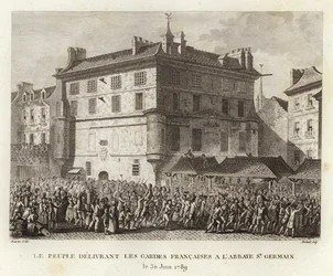 The people delivering the French guards at the abbey of St Germain