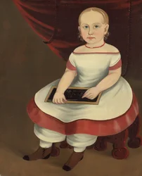 Little Girl with Slate