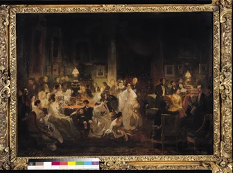Emile Jean Horace Vernet Discussing the Invention of the Daguerreotype in Monsieur Irisson