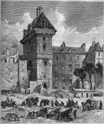 View of the Tower of Jean Without Fear, Last Vestige of the Hotel de Burgundy, Paris