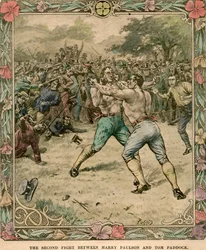 The second fight between Harry Paulson and Tom Paddock, 1851 late 19th or early 20th century