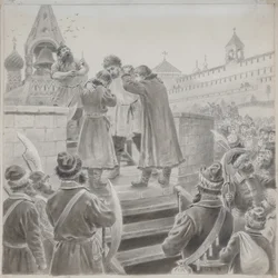 Illustration to the poem The Song of the Merchant Kalashnikov by M. Lermontov
