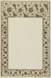 Stenciled Manuscript Border with Floral Motifs