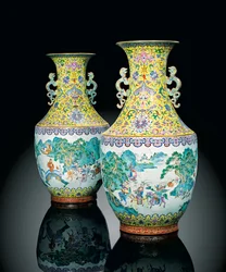 A Pair of Imperial Famille Rose Vases