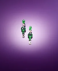 An exceptional pair of double hoop pendant earrings