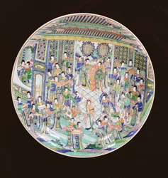 Large Famille Verte Charger, Kangxi Period (1662-1722)