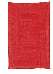Red-Ground Silk Brocade Covering, Late Qing Dynasty