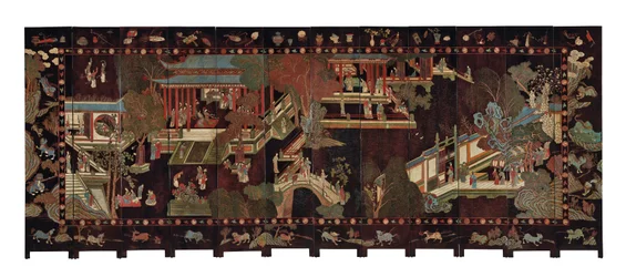 Twelve-fold coromandel screen, 18th century