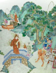 Detail (Imperial Famille Rose Vases)