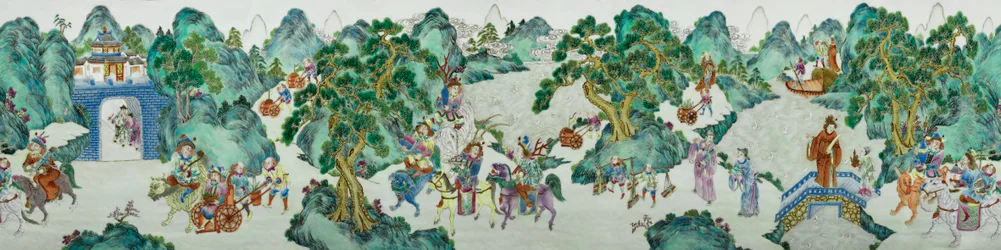 Detail from One of a Pair of Imperial Famille Rose Vases