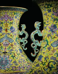 Detail from a Pair of Imperial Famille Rose Vases