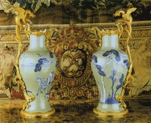 A pair of Louis XV ewers