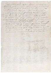 Letter in French from Elizabeth I of England to Henry of Navarre, Later Henry IV of France