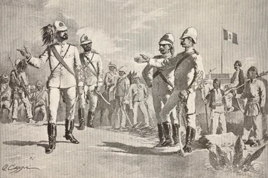 Italian and Local Soldiers, in Uniforms of the Italian Army in Africa, Massawa, Eritrea