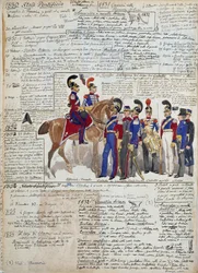 Officers and Cadets on Foot and on Horseback, Papal States Uniforms