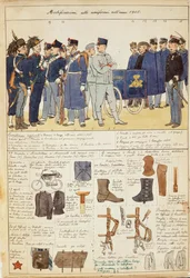 Uniform variations of Kingdom of Italy, color plate by Quinto Cenni