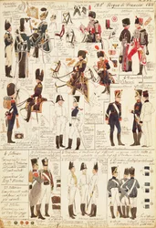 Uniforms of Hunters on Horseback of Kingdom of France