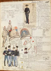 Various Uniforms of Kingdom of Italy, Color Plate by Quinto Cenni