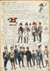 Various Uniforms of the Kingdom of Italy from 1807