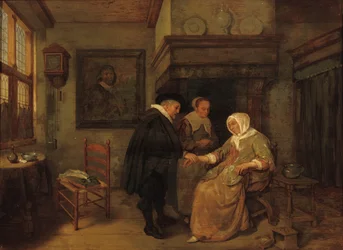 A Doctor Visiting a Sick Woman