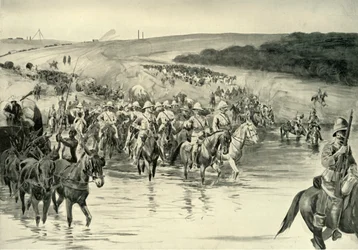 Lord Roberts and His Army Crossing the Wall River