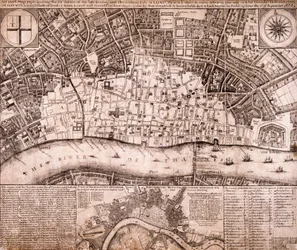 Map of London, 1666