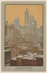 The Singer Building from Brooklyn Bridge