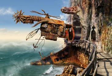 Rusted Flying Machine Cliff