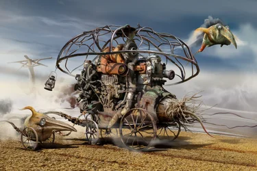 Steampunk Desert Caravan