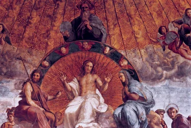 The Disputation on the Holy Sacrament (detail), 1508-1509