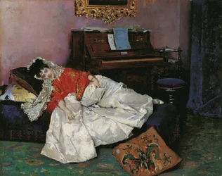 Reading Portrait of Aline Masson in Japanese Attire