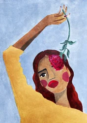 Magda with Flower