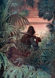 Illustration for Robinson Crusoe by Daniel Defoe