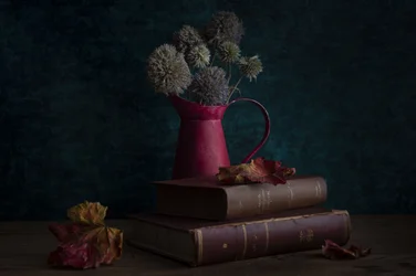Autumn Books and Pitcher