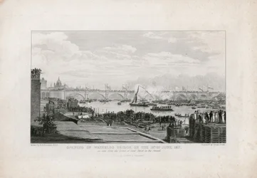 Waterloo Bridge, London, Opening on 18 June 1817