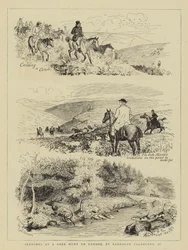Sketches at a Deer Hunt on Exmoor