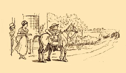 Villagers Watch the Hue and Cry