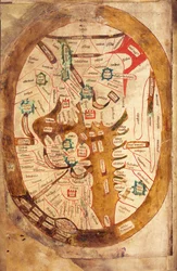 Ms.89 Higden fol.13v Map of the World