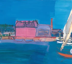 Boats, Sea, Little Flags, Houses, Little Port, Dock, Sails