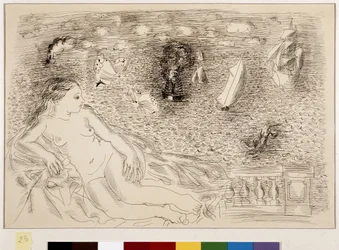 Nude Woman in Front of the Sea