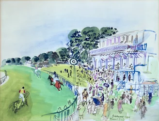 Goodwood, the Grandstand in Front of the Racecourse