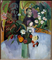 Jeanne in the Flowers