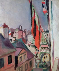 The Street Decked with Flags