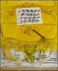 The Yellow Console with a Violin